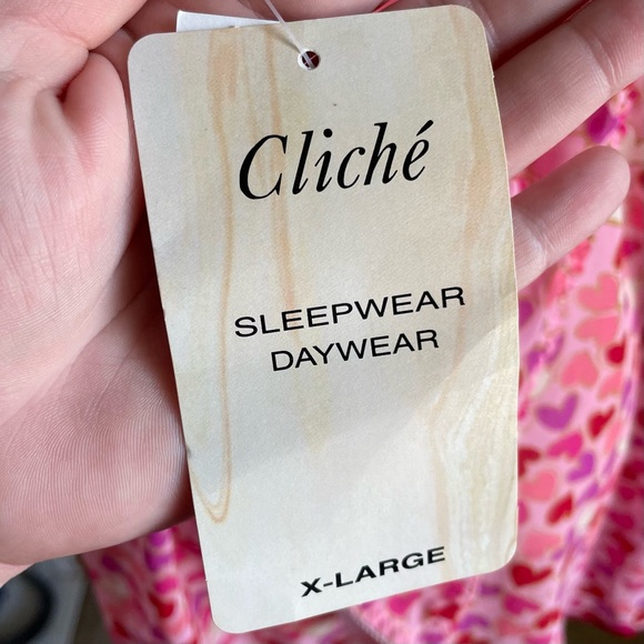 Y2K Cliché Valentine Heart Pattern Split Front Lingerie with Matching Panty NWT - Picture 6 of 8